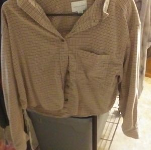 American Eagle Boyfriend style crop top. Size s